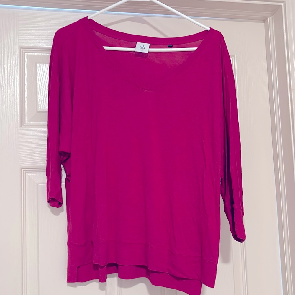 Cabi Tempt Tee Magenta Pink. Size XL.